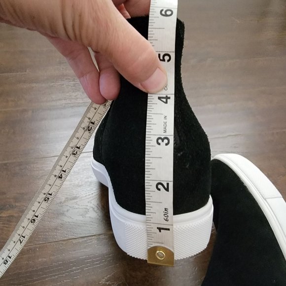 Steve Madden Sneaker Claud Zip Mid Top Black Suede Women's 11 - Picture 8 of 10